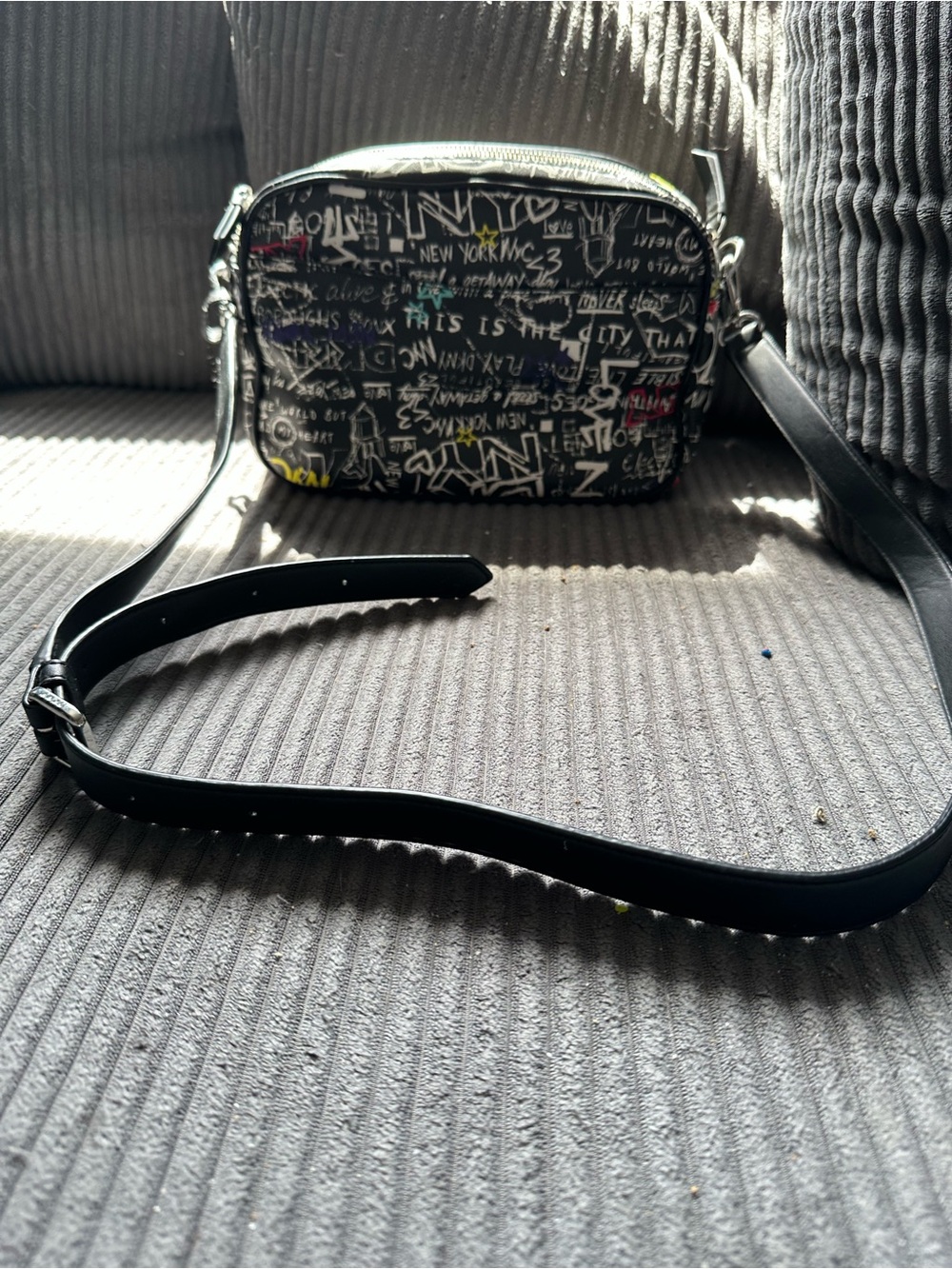 DKNY Black Logo Lined Handbag Interior